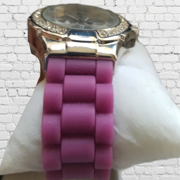 Louis Arden Women's Rhinestone Silicone Removable Link Colorful Fashion Casual - Picture 4 of 7